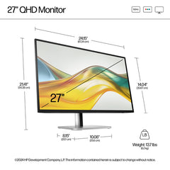 HP S5 Pro 527pq Reconditionné | Moniteur IPS QuadHD 27" | 2560x1440 | HDMI/DP/VESA | Garantie 12M