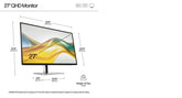 HP S5 Pro 527pq Reconditionné | Moniteur IPS QuadHD 27" | 2560x1440 | HDMI/DP/VESA | Garantie 12M