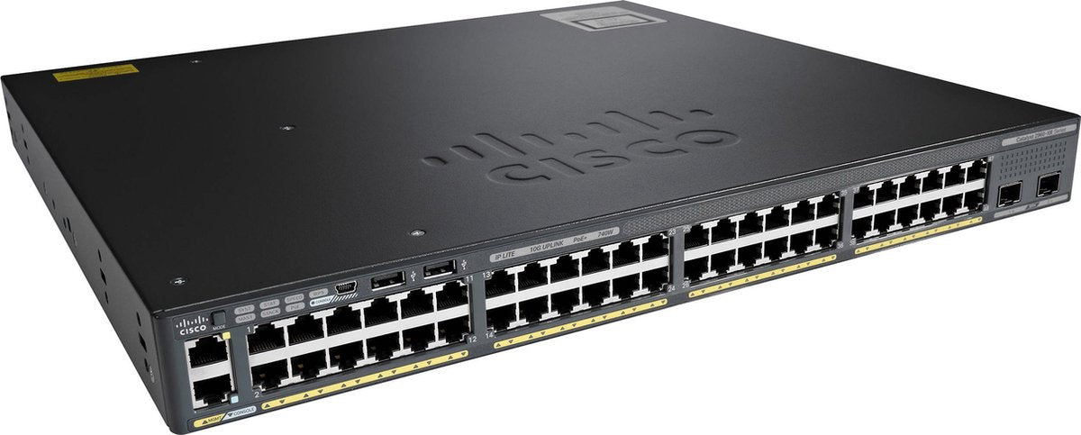 CISCO Catalyst 2960-X | Reconditionné | 24 GigE, 2 x 10G SFP | 16 GB RAM | 1 an de garantie