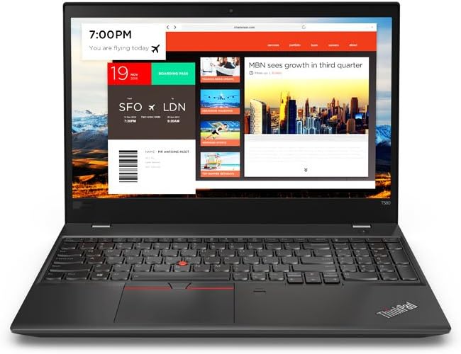 LENOVO ThinkPad T580 Reconditionné | i7-8650U (8e Gén) | 16 Go de RAM | 256 Go NVMe | 15,6 pouces FHD | Windows 11 Pro | Clavier NL(US) Original